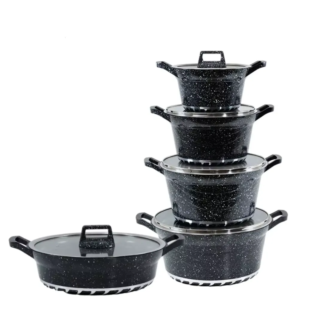 Bosch 10pc German Granite Cookware set displayed