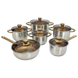 All items in the Engelberg 12pc Stainless Steel Cookware Set