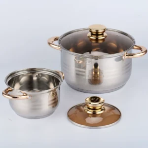 Engelberg 12pc Stainless Steel Cookware Set pots and lid