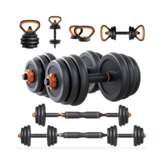 50kg dumbbell, barbell & kettlebell set