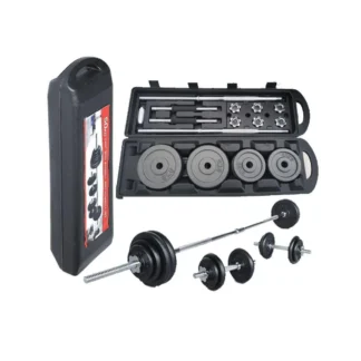 York 50kg dumbbell and barbell weight set