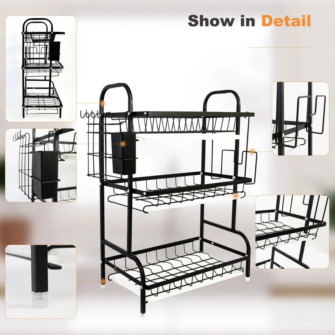 Heavy carbon 3tier dish rack - Image 3