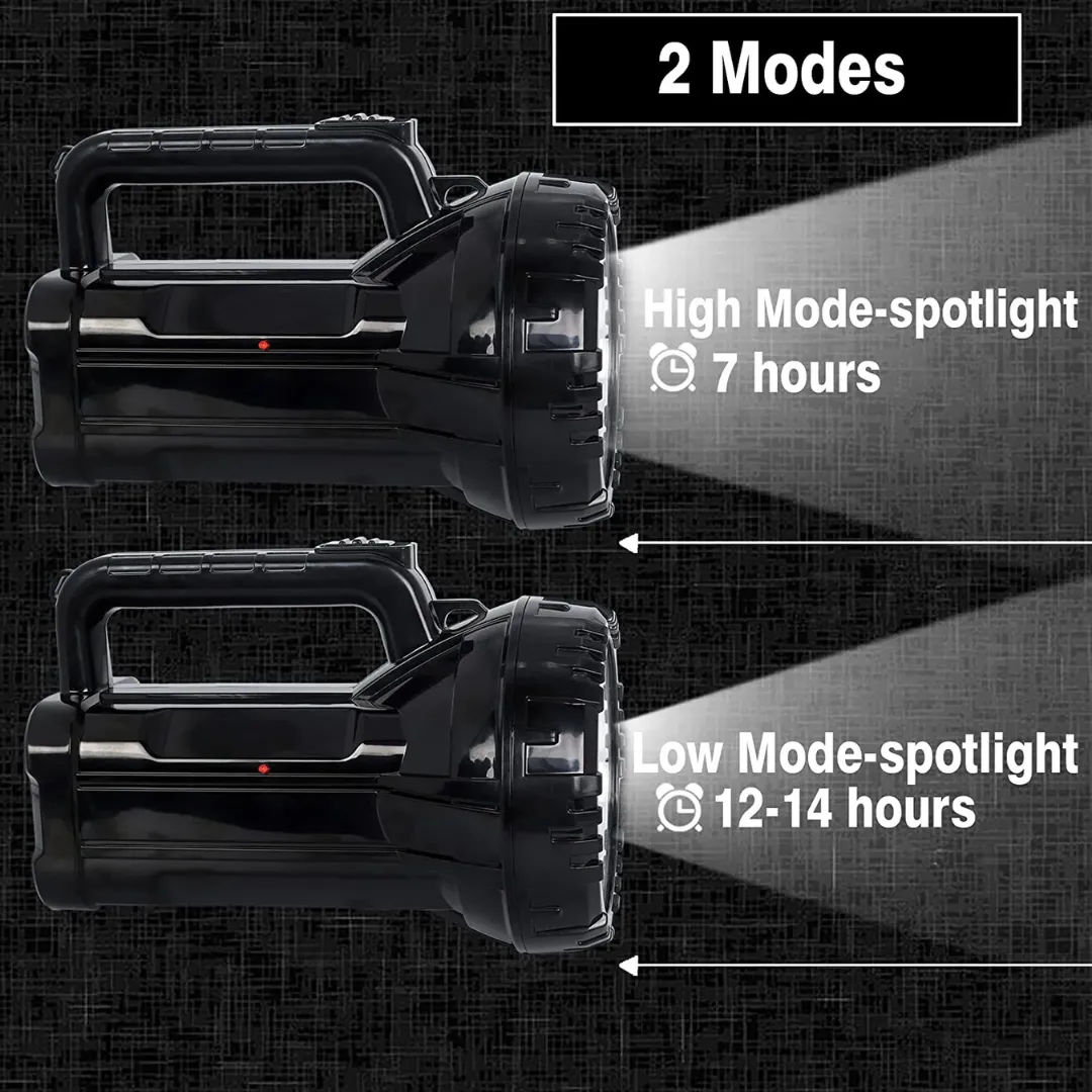 PD-7045 LED Rechargeable search light brightness settings