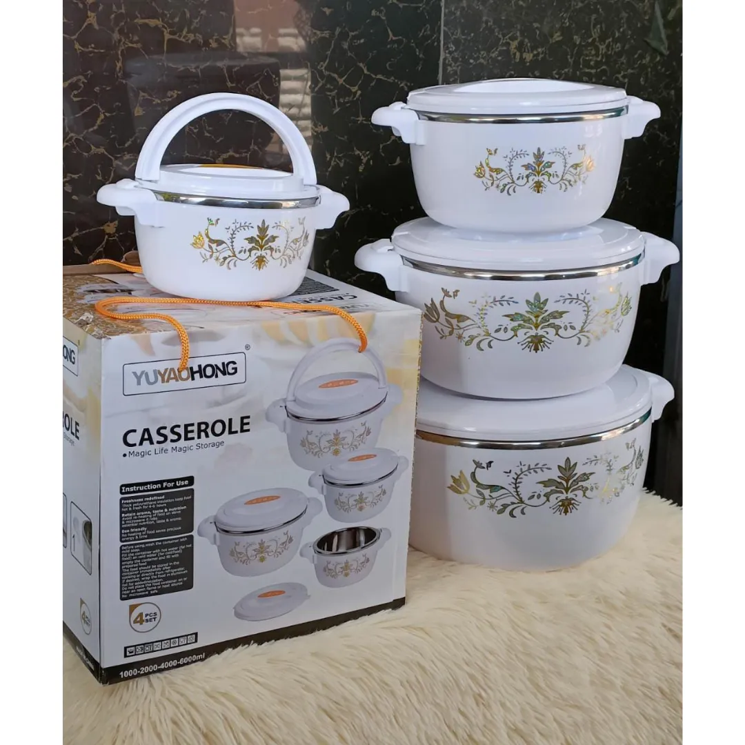 Set of white Casserole Hotpots - Image 3
