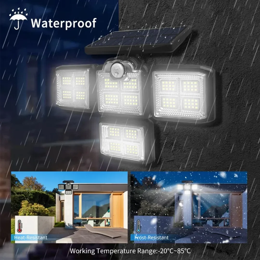 4 Heads solar security light (2)